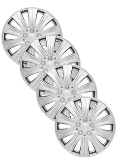 EMTC Pack of 4 EM-3140 Taiwan Wheel Cover | 14" Inch | Silver Universal Nested Style  - Image 1