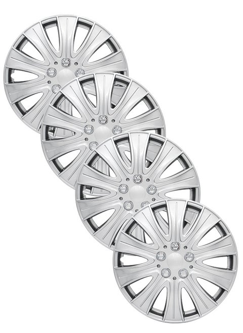 Pack of 4 EM-3140 Taiwan Wheel Cover | 14" Inch | Silver Universal Nested Style