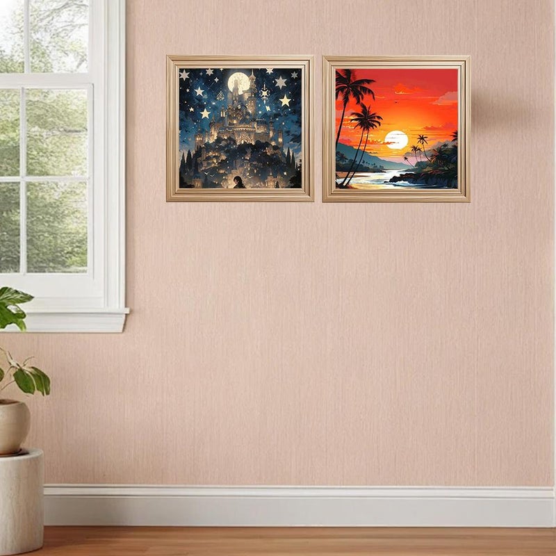 Diamond painting, a popular style, featuring dreamy landscapes and full diamonds, perfect for DIY bedroom and living room wall decorations. - Image 4