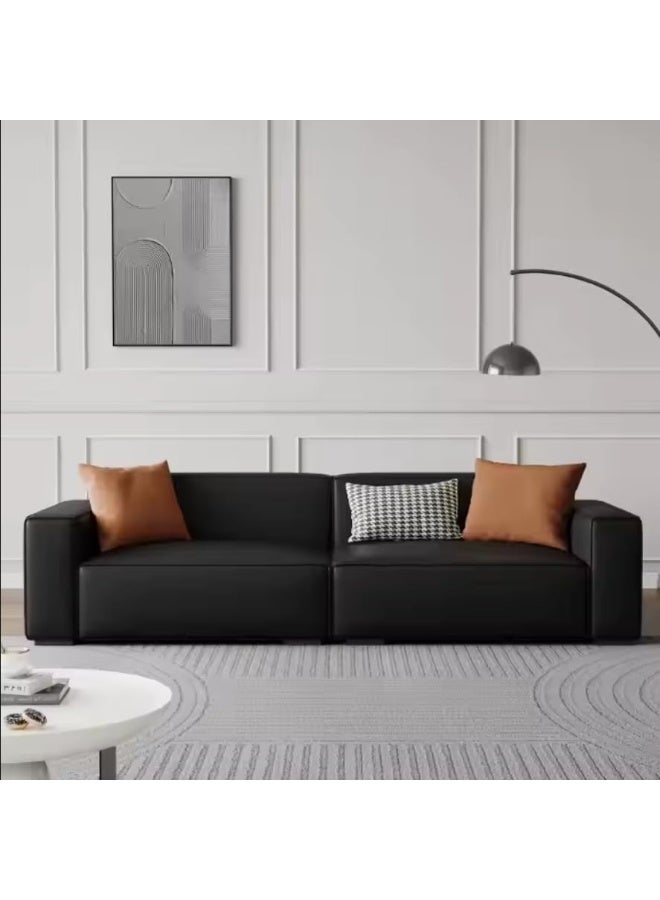 Zayn comforts Elegant and Spacious Fabric Sofa Set 2 Seater â€“ Sleek Design for a Comfortable Living Room (Black) - Image 1