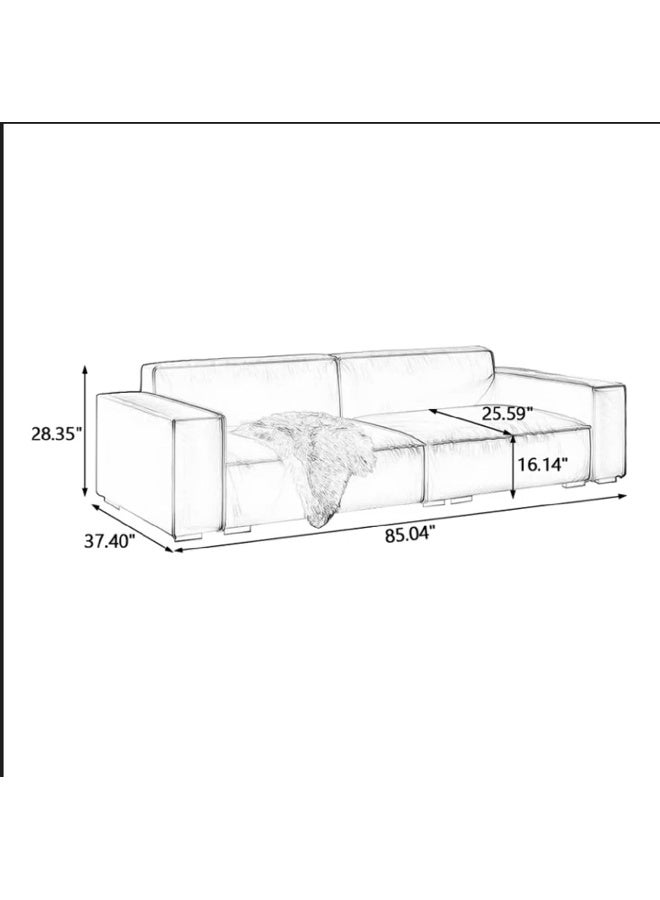 Zayn comforts Elegant and Spacious Fabric Sofa Set 2 Seater â€“ Sleek Design for a Comfortable Living Room (Black) - Image 2