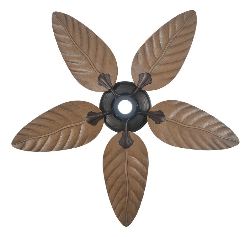 Aera Designer Fans Aera Treen05 Dark Brown Ceiling Fan with Remote Control Noiseless 65W DC Motor 12W LED 6K Light 5 ABS Blades  - Image 1