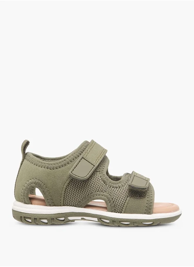 Barefeet Boys Textured Floaters with Hook and Loop Closure