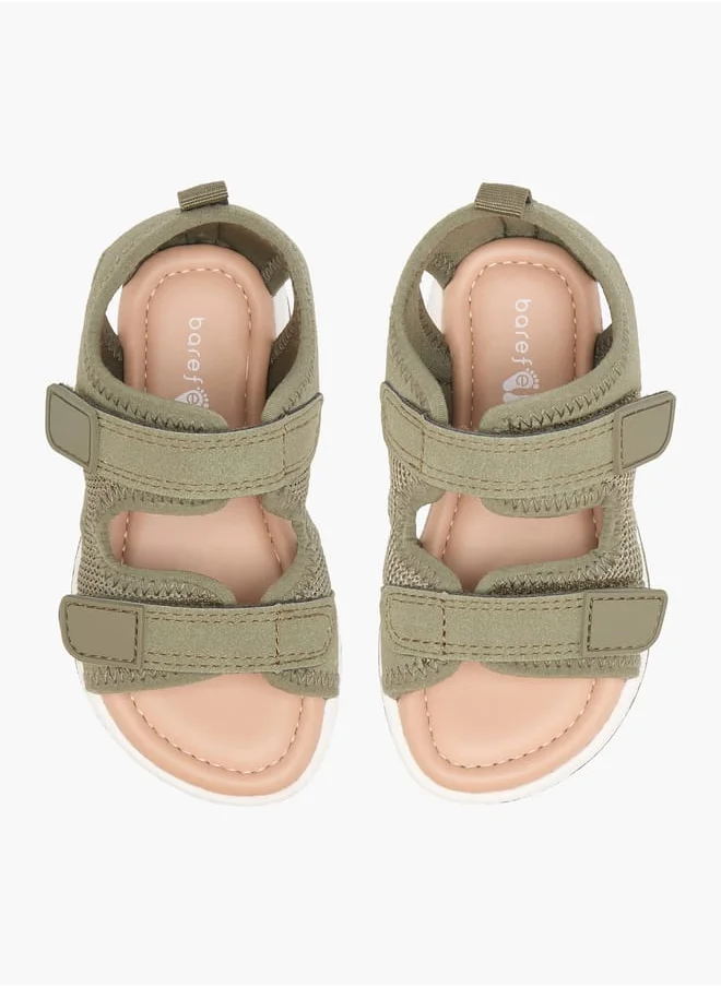 Barefeet Boys Textured Floaters with Hook and Loop Closure