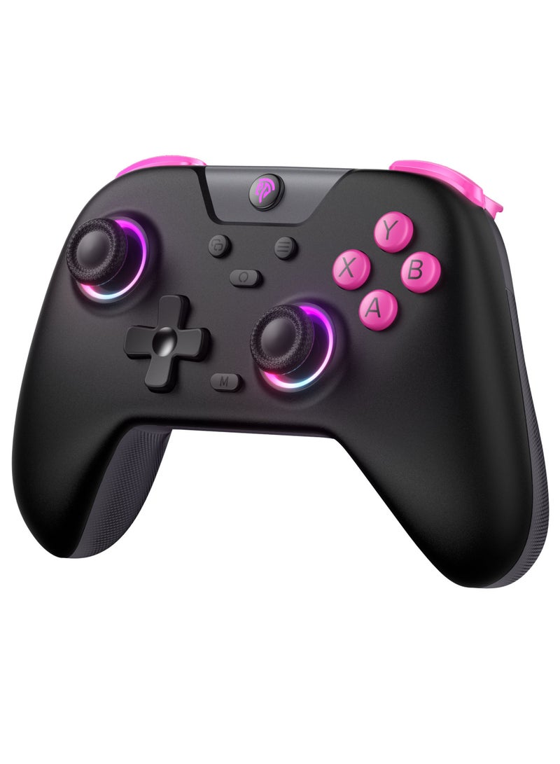 general Professional Gamepad EasySMX X05 Bluetooth Game Controller for PC/Steam/iPhone/Android/Switch with Hall Effect and Trigger RGB Lights Turbo Rumble Vibration Anti-Drift Controller 750mAh Battery Compatible with Black Myth: Wukong, Multi-Platform Support - Image 1