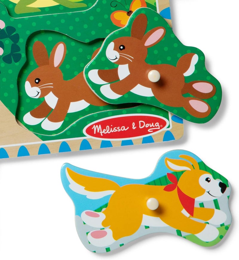 ميليسا آند دوج Melissa & Doug لغز خشبي للحيوانات الأليفة بأوتاد (8 قطع) - Image 4