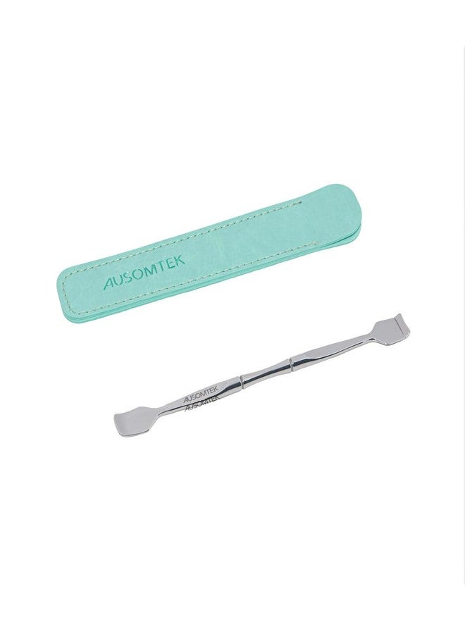 AUSOMTEK Blackhead Remover Tool, Pore Cleaner & Comedone Extractor Face Spatula, Professional Stainless Steel Whitehead & Pimple Extractor Tool for Facial Skin Care with Cyan PU Case - Image 1