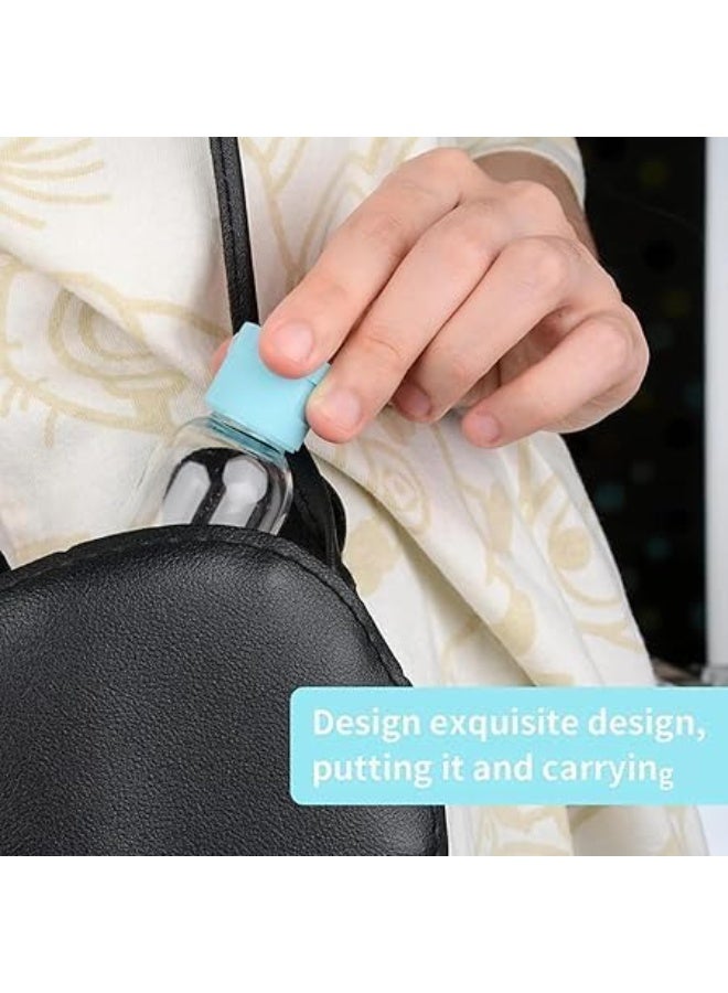 مجموعة زجاجات قابلة لاعادة الملء محمولة للسفر (لون ازرق) - Image 2