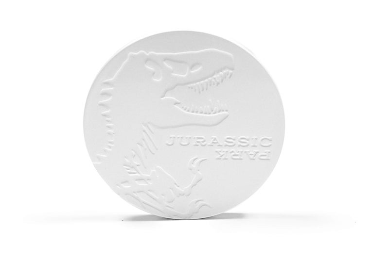 Seven20 Jurassic Park Tyrannosaurus Rex Logo Coaster | Single Heavy Duty Ceramic Dinosaur Coaster | 4 Inches Round - Image 1