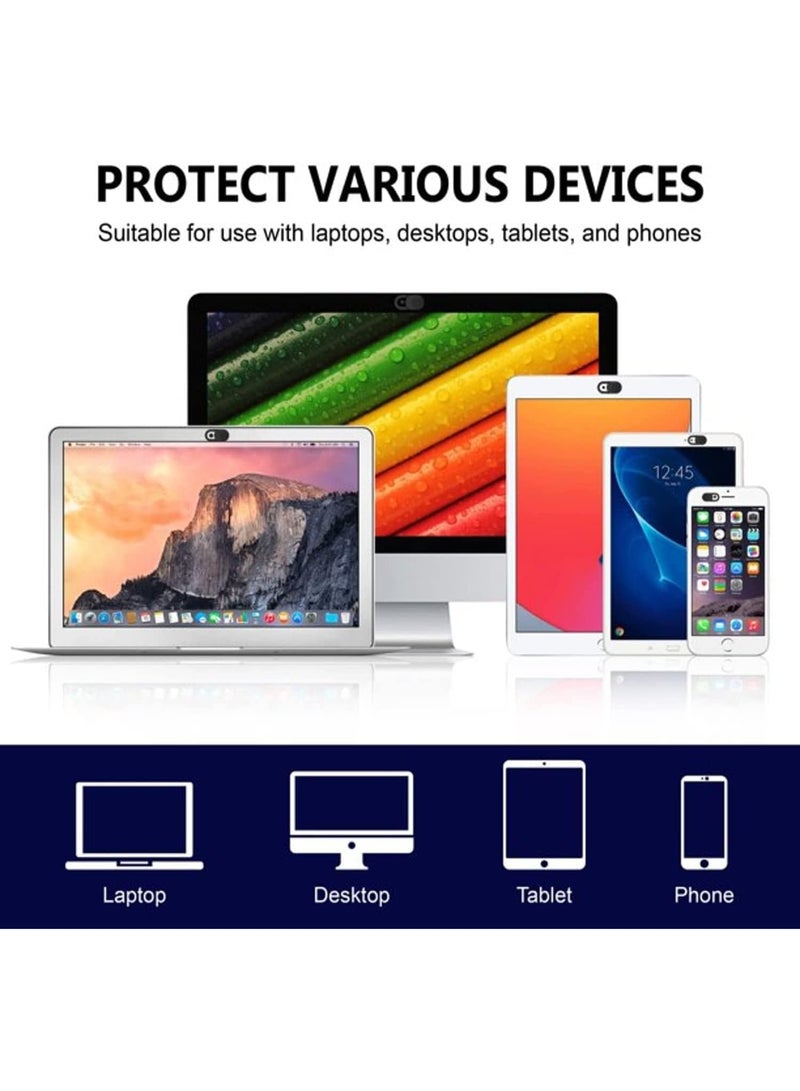 6pcs Webcam Cover, Ultra Thin, for Laptop, PC, Computer, Apple MacBook, iPad, Cell Phone, etc. 0.22 inch thick net block to protect your privacy and security （Black） - Image 3