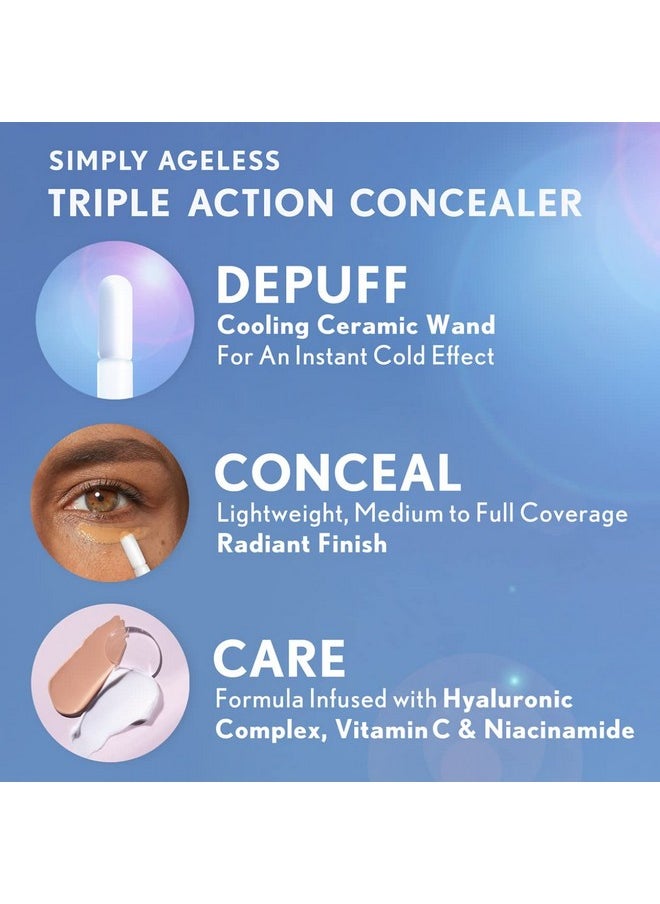 CoverGirl COVERGIRL Simply Ageless Triple Action Concealer, Classic Ivory, Pack of 1  - Image 5