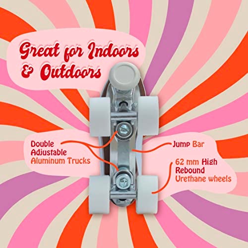 Chicago زلاجات شيكاغو الرباعية للفتيات والفتيان - متينة، أداء عالي للاستخدام الداخلي/الخارجي أو ديربي التزلج - أحذية جلدية كلاسيكية عالية مع عجلات يوريثان 60 مم ومحامل شبه دقيقة - Image 5