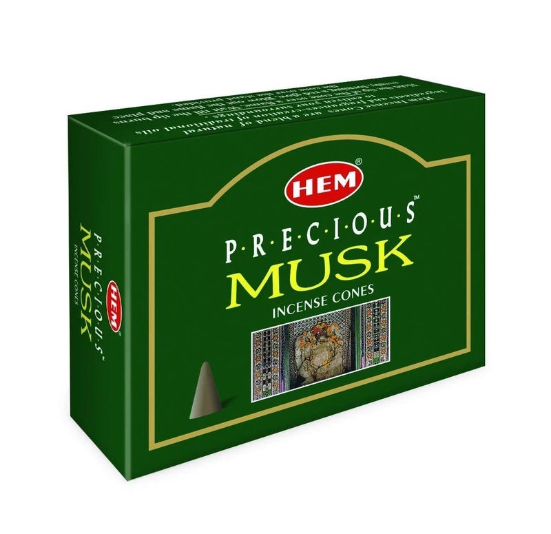 Hem Precious Musk - Case Of 12 Boxes, 10 Cones Each - Incense From India - Image 3