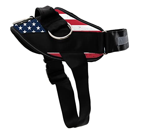 ShawnCo Essential Dog Harness, No-Pull Pet Vest with 3 Leash Clips, No Choke, Reflective, Adjustable and Padded, for Easy Walking and Training for Small, Medium and Large Dogs (Stars and Stripes, M) - Image 3