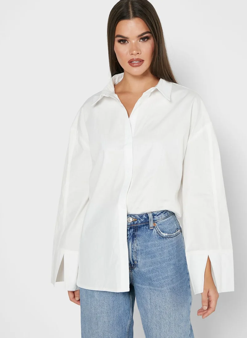 PUBLIC DESIRE Split Sleeve Oversized Shirt