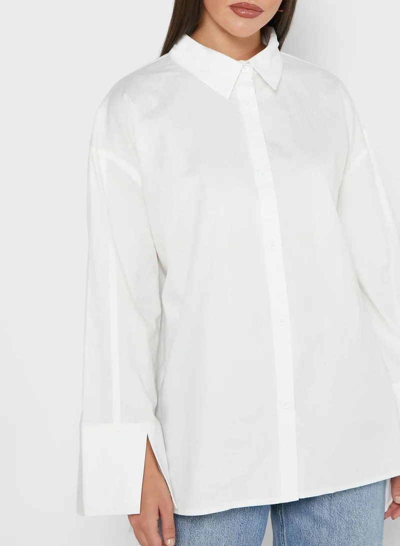 PUBLIC DESIRE Split Sleeve Oversized Shirt