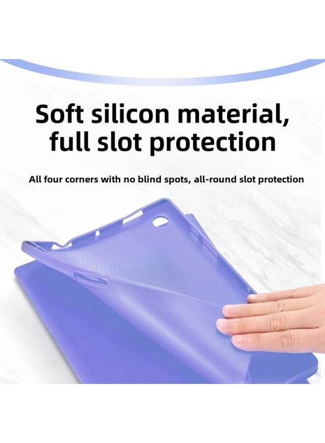 Bluetooth Keyboard Case For Samsung Tab A9plus 2024 S9FE S6lite Touch Keyboard Leather Case-Color:Sky Blue Leather Case & Normal Backlit Keyboard & Mouse-Applicable Model:Tab S9 /S9plus 12.4 -2022 Model