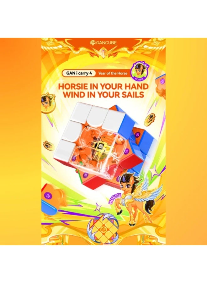 جانكيوب مكعب السرعة المغناطيسي GAN i Carry 4 إصدار سنة الحصان بتصميم فروستد – أحدث إصدار 2026 - Image 4
