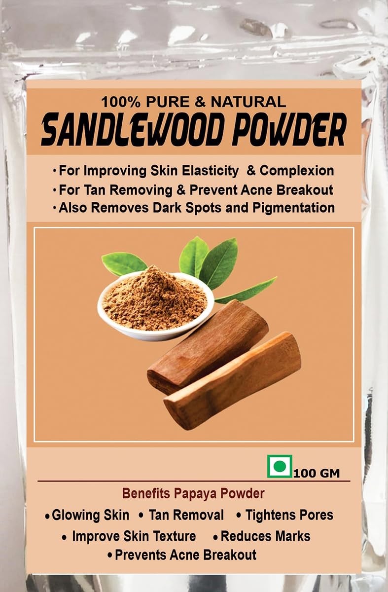 Generic Sandalwood Face Pack Chandan Powder Glowing skin  Oil Control  Pigmentation  100g  - Image 1