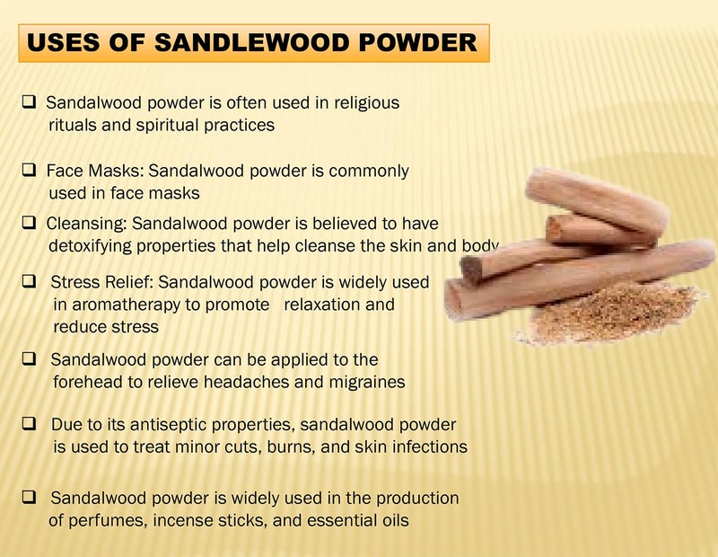 Generic Sandalwood Face Pack Chandan Powder Glowing skin  Oil Control  Pigmentation  100g  - Image 2