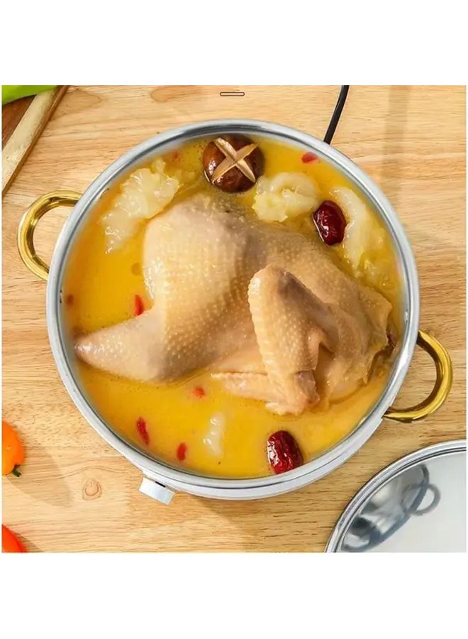5pcs Stainless Steel Cookware Set With Steel Lid Golden Ear Soup Pot - Image 4