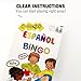 Magictodoor Spanish Vocabulary Bingo for Kids Educational Learning with Sight Words Boosts Language and Matching Skills Ideal for Classroom and Home Use Spanish Board Game - Image 4