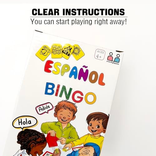 Magictodoor Spanish Vocabulary Bingo for Kids Educational Learning with Sight Words Boosts Language and Matching Skills Ideal for Classroom and Home Use Spanish Board Game - Image 5