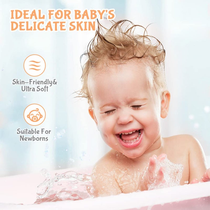 Orighty Baby Washcloths 50-Pack, Microfiber Coral Fleece Baby Face Towels, Soft and Absorbent Wash Cloths for Newborns, Infants and Toddlers, Gentle on Delicate Skin for Face Hands and Body, 7x9 Inch - Image 5