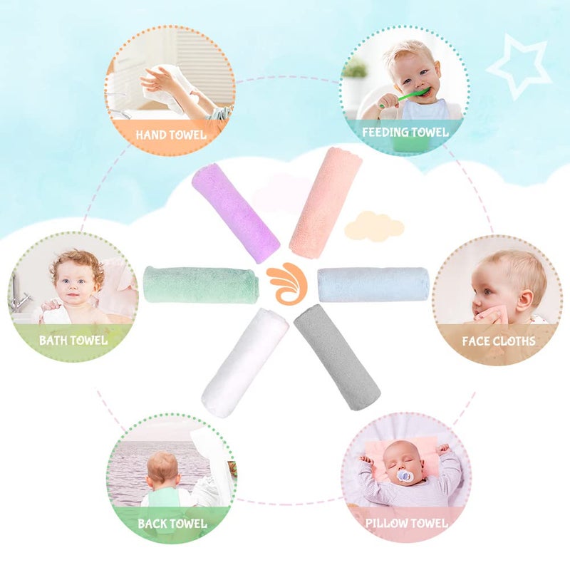 Orighty Baby Washcloths 50-Pack, Microfiber Coral Fleece Baby Face Towels, Soft and Absorbent Wash Cloths for Newborns, Infants and Toddlers, Gentle on Delicate Skin for Face Hands and Body, 7x9 Inch - Image 4