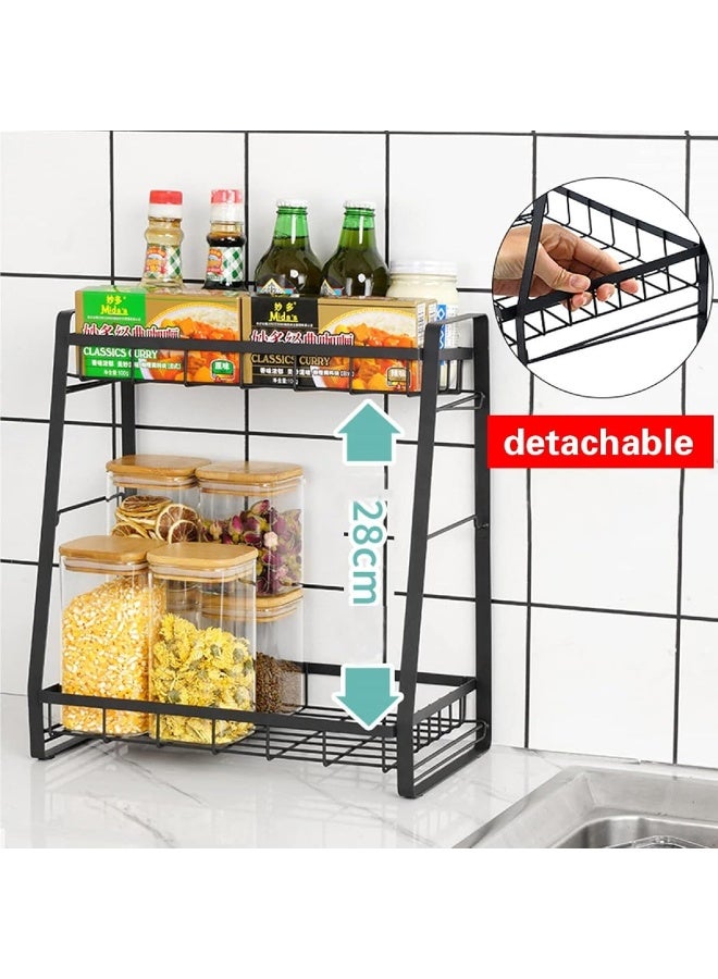 IBAMA 3 Layers Spice Rack Detachable Spice Shelf for Kitchen Countertop Shelf Organizer Standing Seasoning Bottle Shelf Cabinet  - Image 3