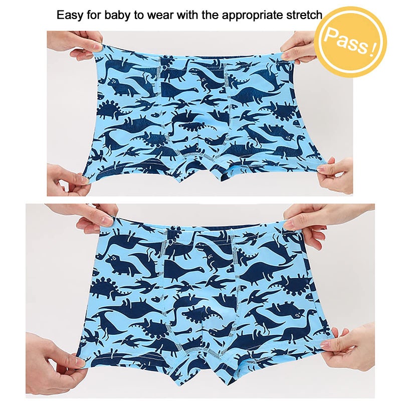 GRPSKCOS Boys Dinosaur Underwear- Pack of 5 Soft and Comfortable Boxer Shorts Briefs with Fun Colorful Dino Designs for Kids 2-4 Years Old(#1 Dinosaur,2-4T) - Image 4