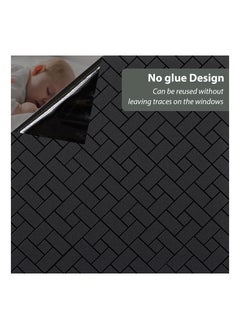 KASTWAVE Total Blackout Window Film Light Sun Blocking Window Covering Darkening Privacy Heat Control Static Cling Removable No Glue Anti Glare Reflective Film for Home Bedroom  - Image 5