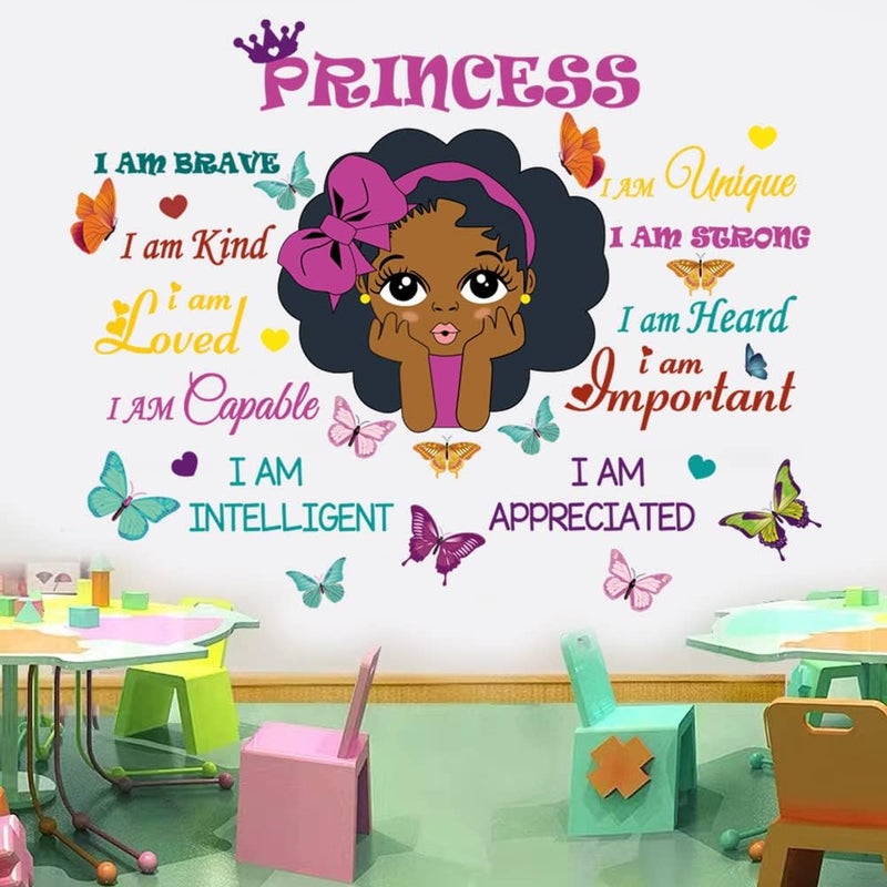 Casa Decor Black Girl Magic Inspirational Wall Quotes I Am Special Motivational Saying African American Wall Sticker for Nursery Baby Toddler Room Afro Kid Bedroom Playroom Wall Decoration Home Decor - Image 5