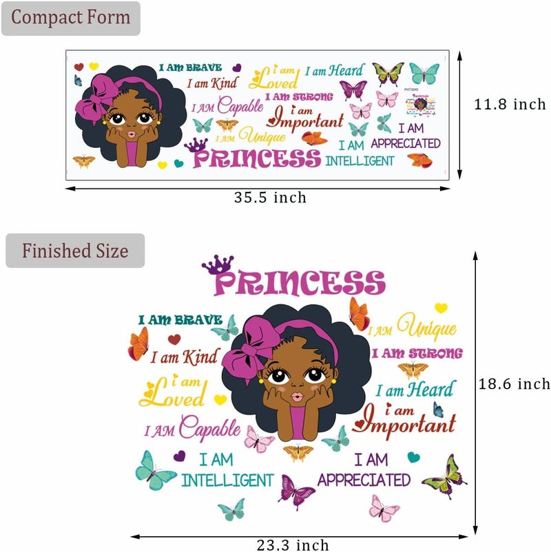 Casa Decor Black Girl Magic Inspirational Wall Quotes I Am Special Motivational Saying African American Wall Sticker for Nursery Baby Toddler Room Afro Kid Bedroom Playroom Wall Decoration Home Decor - Image 3