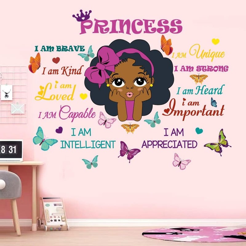 Casa Decor Black Girl Magic Inspirational Wall Quotes I Am Special Motivational Saying African American Wall Sticker for Nursery Baby Toddler Room Afro Kid Bedroom Playroom Wall Decoration Home Decor - Image 2