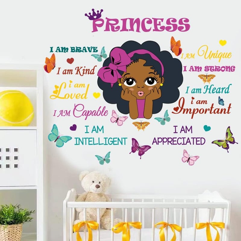 Casa Decor Black Girl Magic Inspirational Wall Quotes I Am Special Motivational Saying African American Wall Sticker for Nursery Baby Toddler Room Afro Kid Bedroom Playroom Wall Decoration Home Decor - Image 4