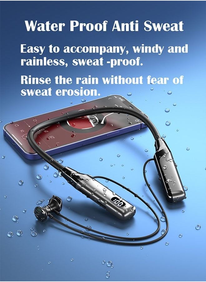 ZCM-HAPPY - Neck-Mounted Bluetooth Headset Stereo Sports Wireless Headset With 4G Memory Card Life Waterproof - Image 1