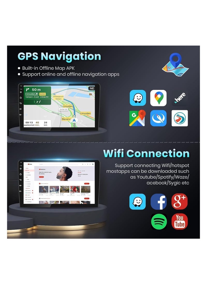 SHEZA STAR - Android Car Stereo for Toyota Pickup LC70 LC75 LC76 LC79 2007-2024 2GB RAM 32GB ROM Support Carplay, M-Link Wi-Fi BT, Radio GPS, 9 Inch IPS.QLED Touch Screen with AHD Camera Included - Image 1