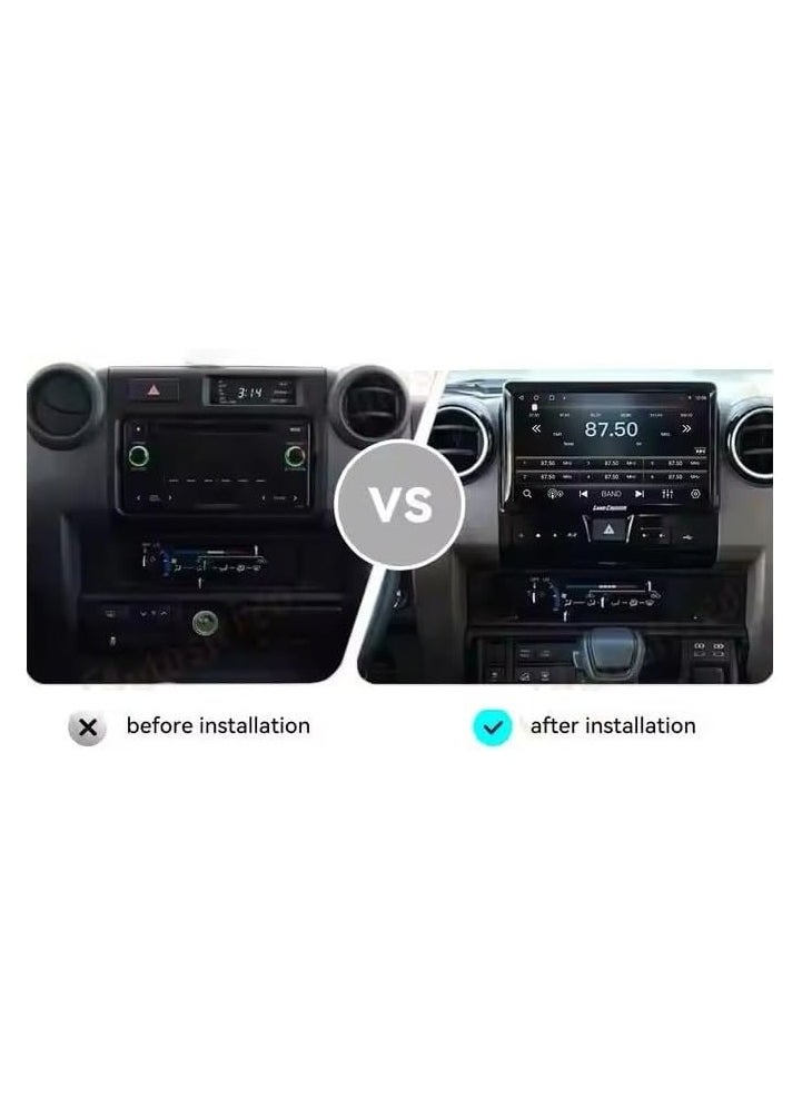 SHEZA STAR - Android Car Stereo for Toyota Pickup LC70 LC75 LC76 LC79 2007-2024 2GB RAM 32GB ROM Support Carplay, M-Link Wi-Fi BT, Radio GPS, 9 Inch IPS.QLED Touch Screen with AHD Camera Included - Image 1