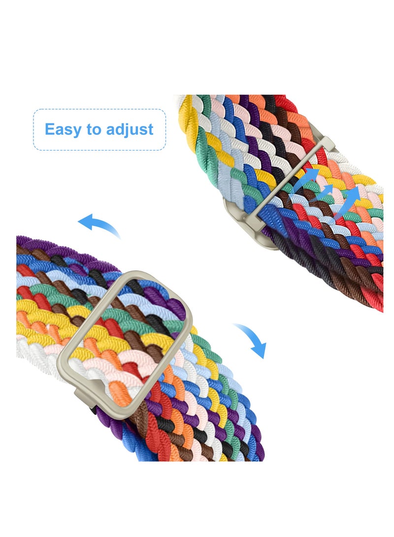 SYOSI Braid Nylon Band for Watch, Compatible with Huawei Watch Fit 3 Strap, Soft Sport Replacement Wristband Compatible for Huawei Fit 3 Smartwatch Fitness Accessories-Black+Gray - Image 3