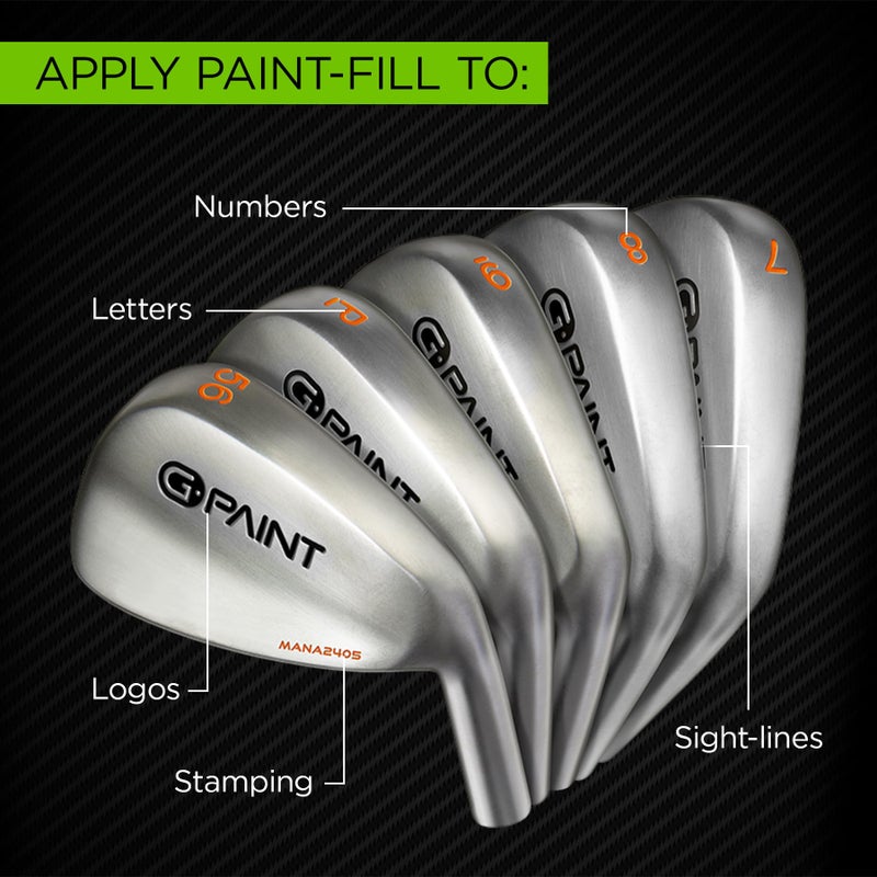 G-Paint Golf Club Paint - Touch Up, Fill in, Customize or Renovate Your Clubs - 4 Pack of 10ml Bottles. Yellow, Pink, Orange & Green - Image 4