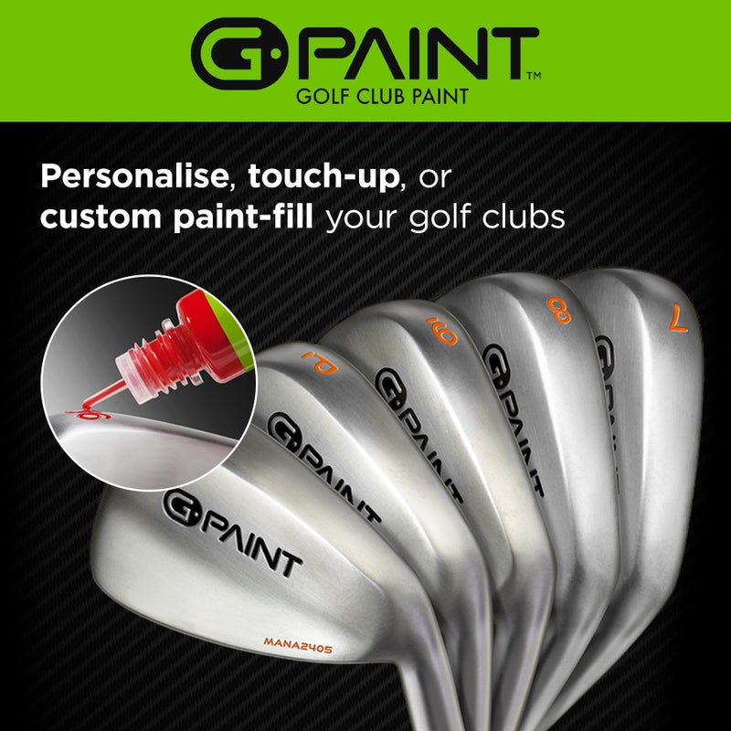 G-Paint Golf Club Paint - Touch Up, Fill in, Customize or Renovate Your Clubs - 4 Pack of 10ml Bottles. Yellow, Pink, Orange & Green - Image 2