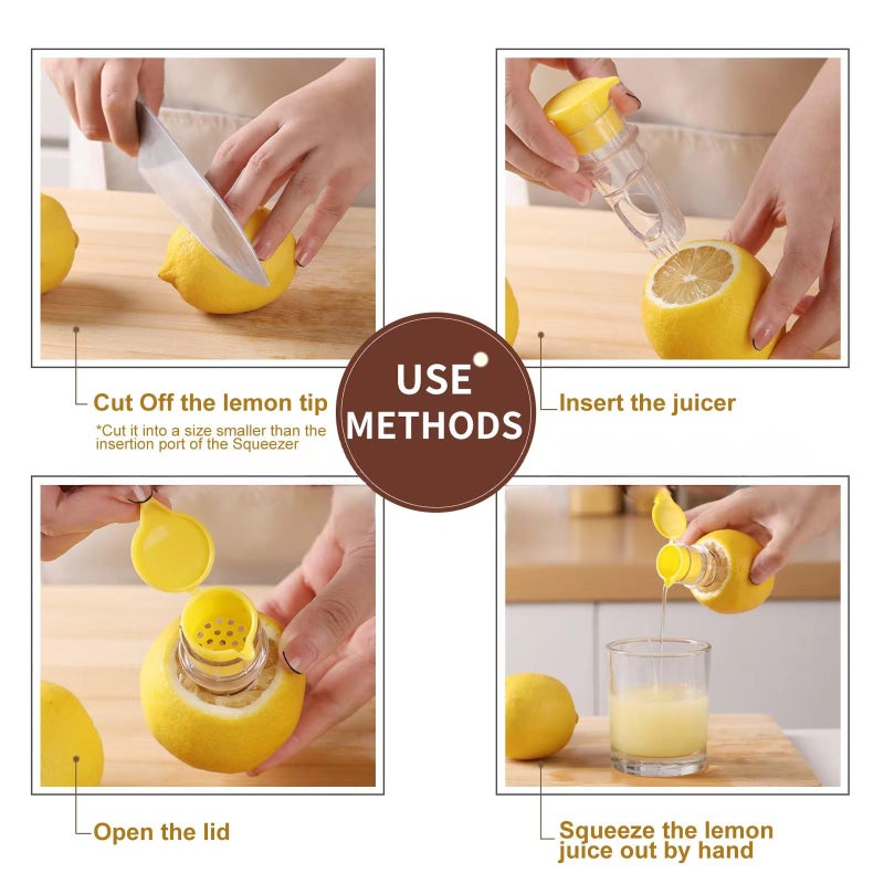 ThumlianYo 2 PCS Lemon Squeezer Twist Citrus Juicer â€“ Portable Lemon Juicer, Screw-Top Manual Juicer with Seed Filter Perfect for Cocktails, Drinks, Salad Dressing&Cooking, Travel Size Kitchen Tool. - Image 3