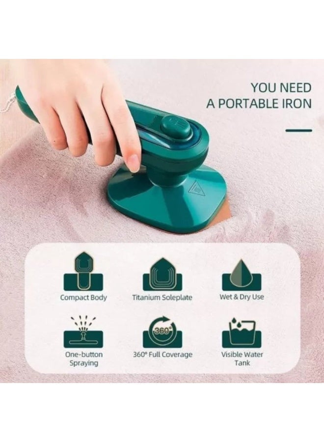 LOISTE Mini Steam Iron 2-in-1 – Portable Handheld Steam Ironing Machine with Dry & Steam Modes for Clothes, Travel & Home Garment Care | Strong Water Mist | Plug & Play | Flt ironing & Hanging Ironing | 0.4 kg | Built-in Water tank for Steam | Assorted Colour - Image 4