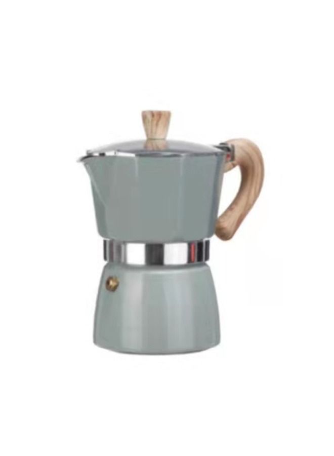 موكا Moka Pot, 3 Cup Stovetop Espresso Maker - 150ml Manual Cuban Coffee Percolator Machine Premium Aluminium Moka Italian Espresso Greca Coffee Maker Brewer Percolator ( lite green) - Image 1