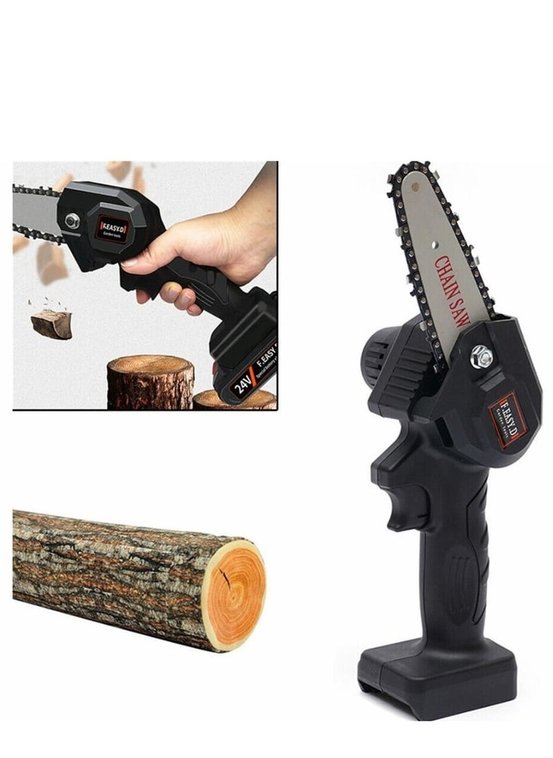 Generic Mini Chainsaws Portable Electric Cordless Handheld Battery Powered Chainsaws Pruning Shears for Tree Branch Wood Cutting 24 v 