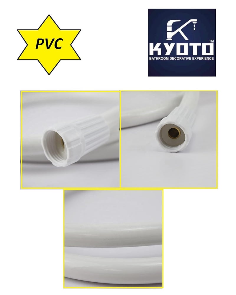 Kyoto KYOTO PVC Plastic Nut 18 inch Connection Pipe Hot Cold Water Supply Connection Pipe for Wash Basin Kitchen Geyser Toilet Accessories for Bathroom PACK OF 40  - Image 4