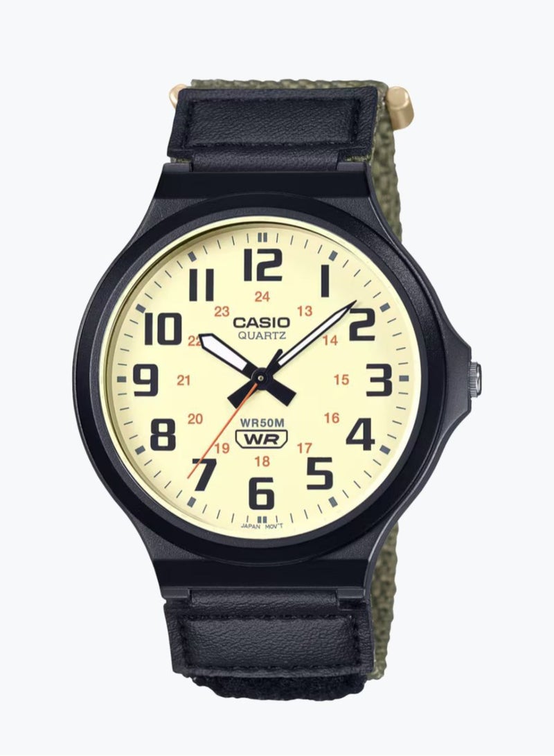 CASIO Men's Water Resistant Analog Watch MW-240B-3B - Image 1