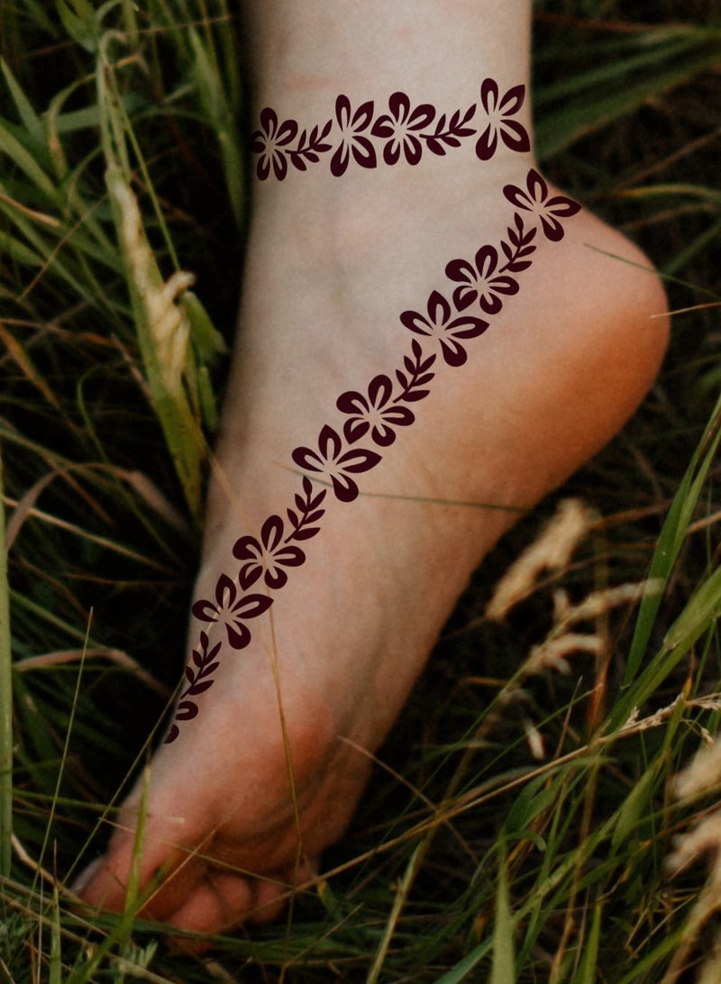 AROAQ Henna Tattoo Stencils,  Indian Temporary Tattoo Templates, Multi-purpose Removable Tattoo Stickers, Durable Body Art Stencil For Women Girls And Kids, ( S3479, 1Pc ) - Image 2