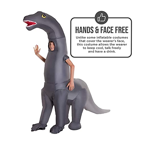Morph Inflatable Dinosaur Costume for Kids, Blow Up Diplodocus Costume, Fun Dress Up for Parties and Events - Image 4